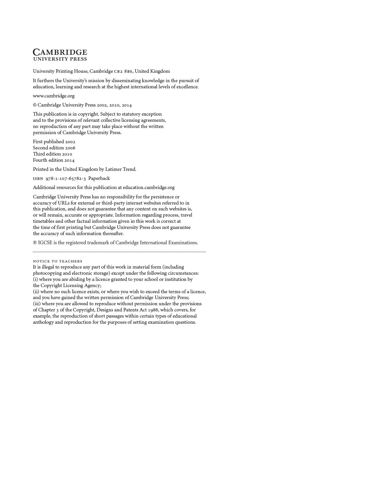 Cambridge IGCSE First Language English. Coursebook