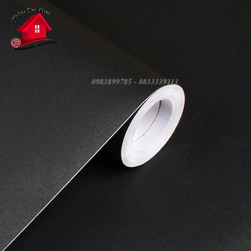 [khổ 60cm x 1m]Decal Đen nhám có keo sẵn