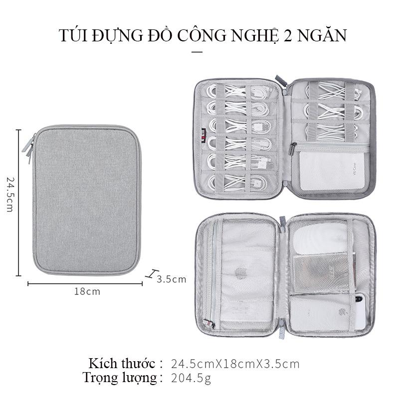 [HCM]Túi đựng đồ công nghệ phụ kiện hai lớp ( túi đựng Ipad mini/ Ipad Air / Ipad Pro)