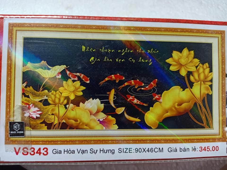 Tranh đính đá gia hòa vạn sự hưng vs343 kt:90x46cm
