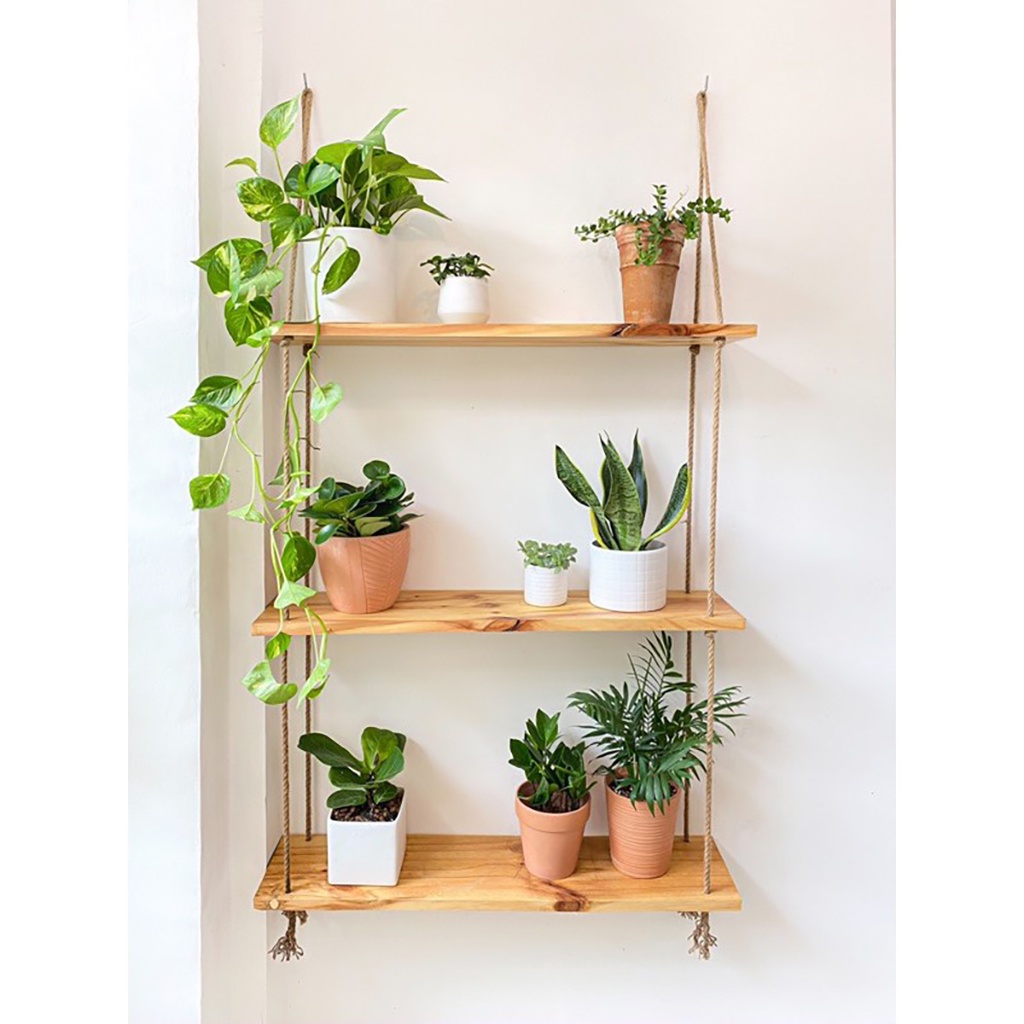 Kệ gỗ treo tường nhiều tầng (45x15 x1.5)