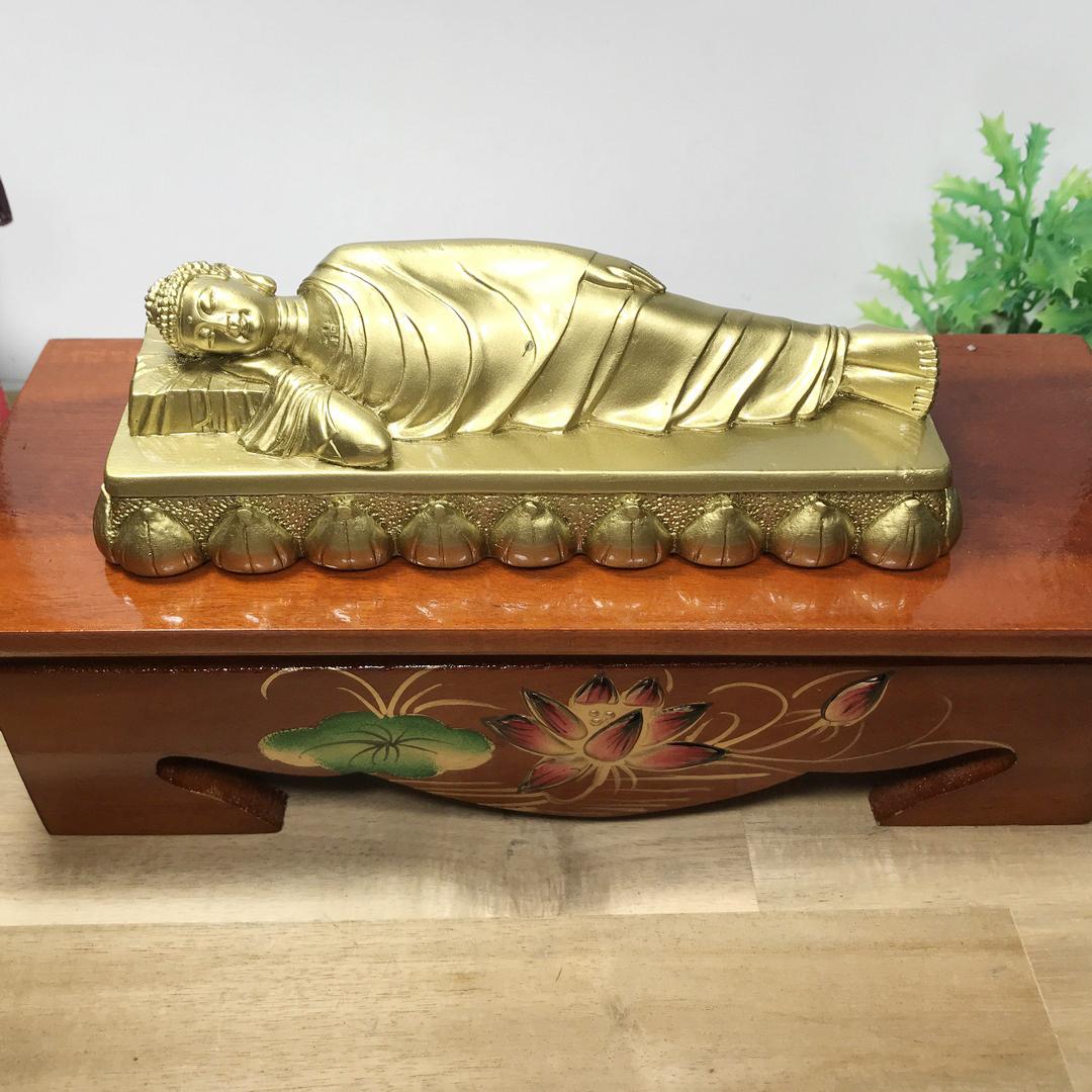 Đôn gỗ dài khắc hoa sen nổi đặt tượng thờ-Nhiều cỡ