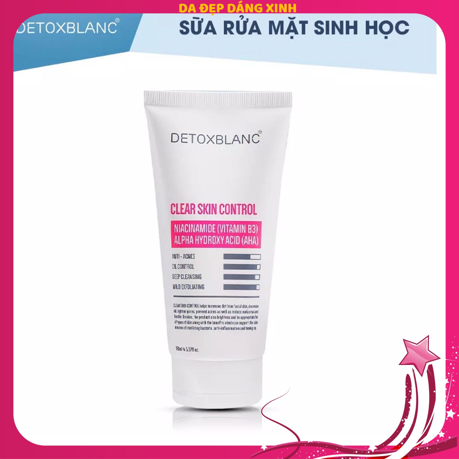 Sữa rửa mặt sinh học Detox Blanc