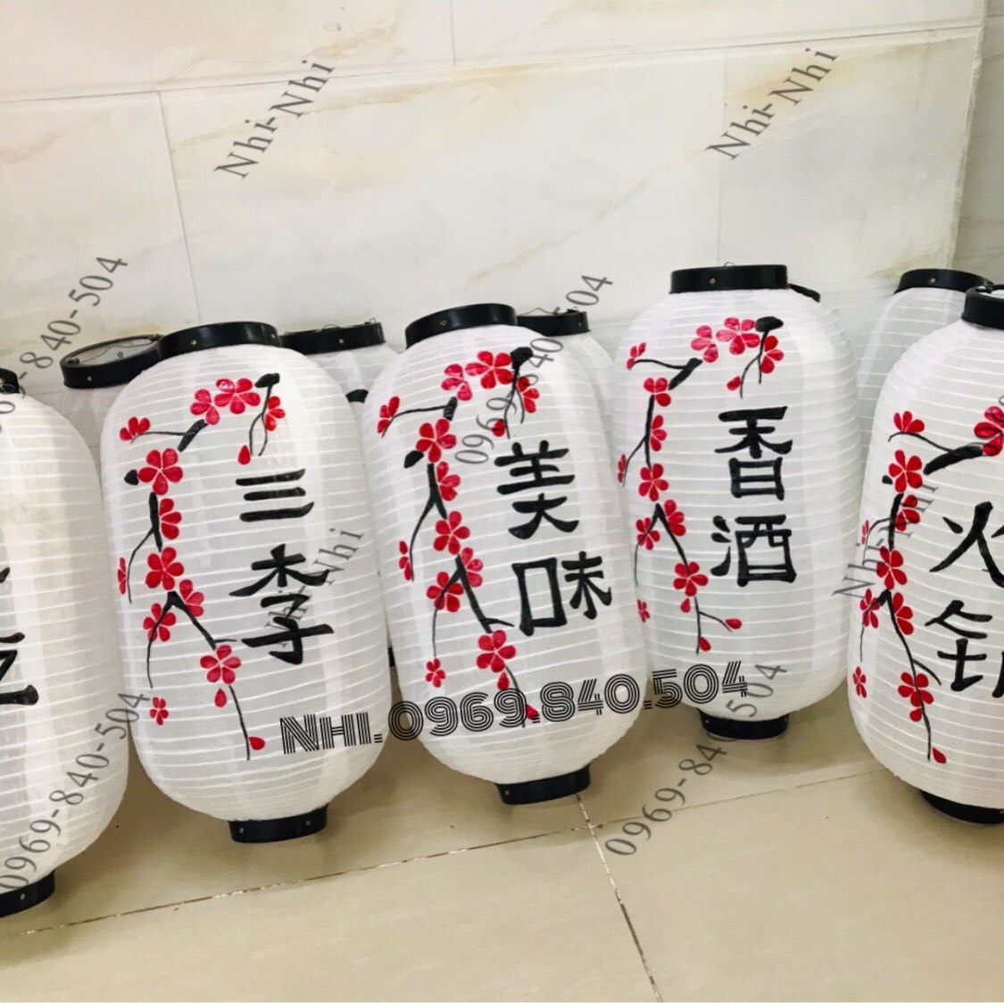 [HCM]Lồng đèn Nhật- vẽ-50x25cm