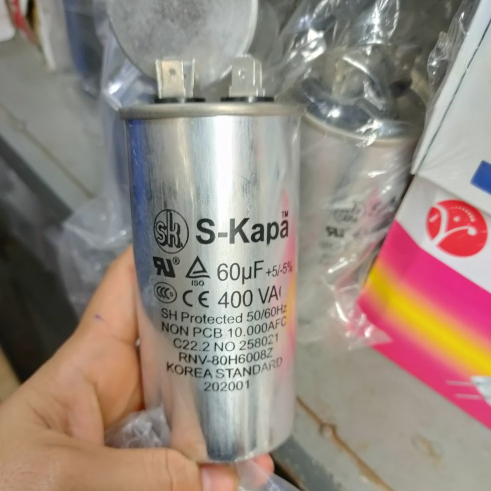 Tụ nhôm điều hòa 60uf400v