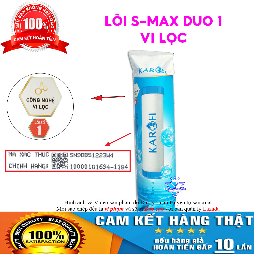 Bộ 3 lõi lọc Karofi xử lý nước cứng ( Nước nhiễm đá vôi)