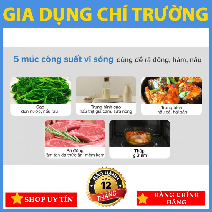 [LÒ VI SÓNG CÓ NƯỚNG] Panasonic NN-GT35HMYUE 23 lít