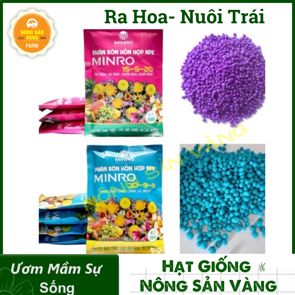 Phân Bón NPK Hỗ Trợ Ra Hoa, Ra Trái, Nuôi Hoa, Nuôi Trái Lavamix (Gói 200gr) -Nông Sản Vàng
