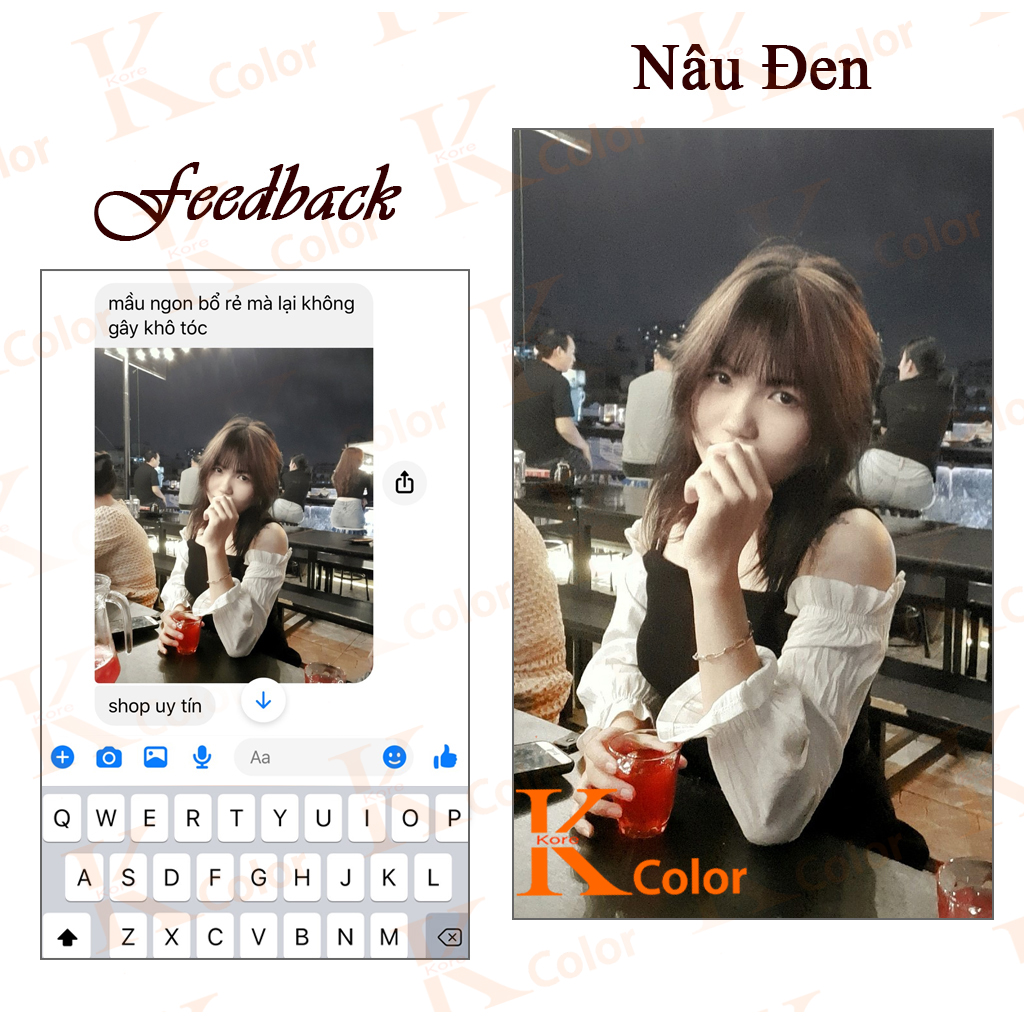 Thuốc nhuộm tóc Nâu Đen Kcolor