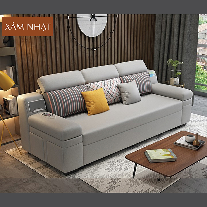 Giường sofa đa năng gấp gọn, sofa giường cao cấp, ghế sofa kéo thành giường thông minh kt1,8m và 2,1m -t456