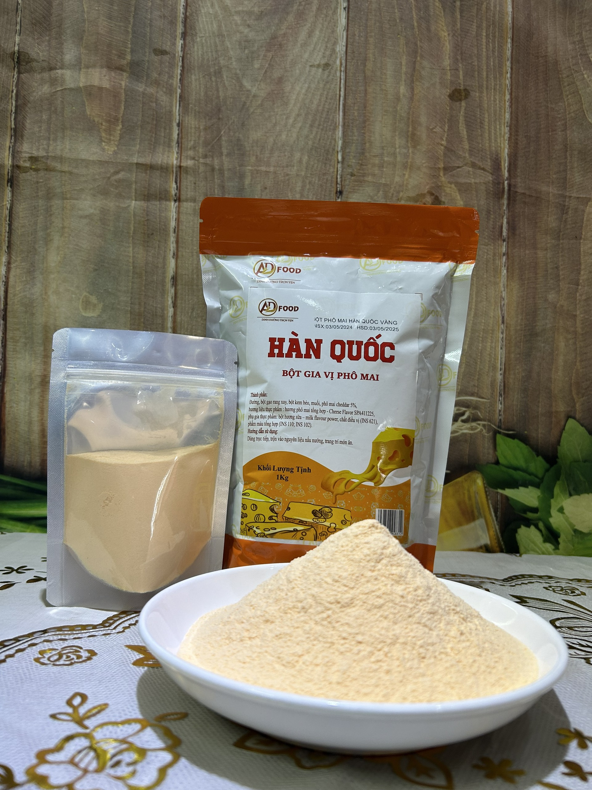 Bột phô mai Hàn Quốc vàng gói 500g