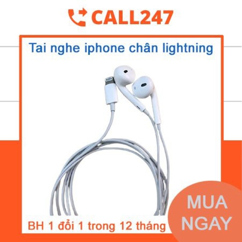[ BH 1 Đổi 1 ] Tai Nghe Ip Chân Lightning Kêt Nối Tự Động Tương Thích Iphone 7 /8/ X/11PROMAX