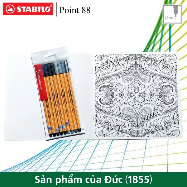 Bộ 9 Bút kim STABILO point 88 0.4mm