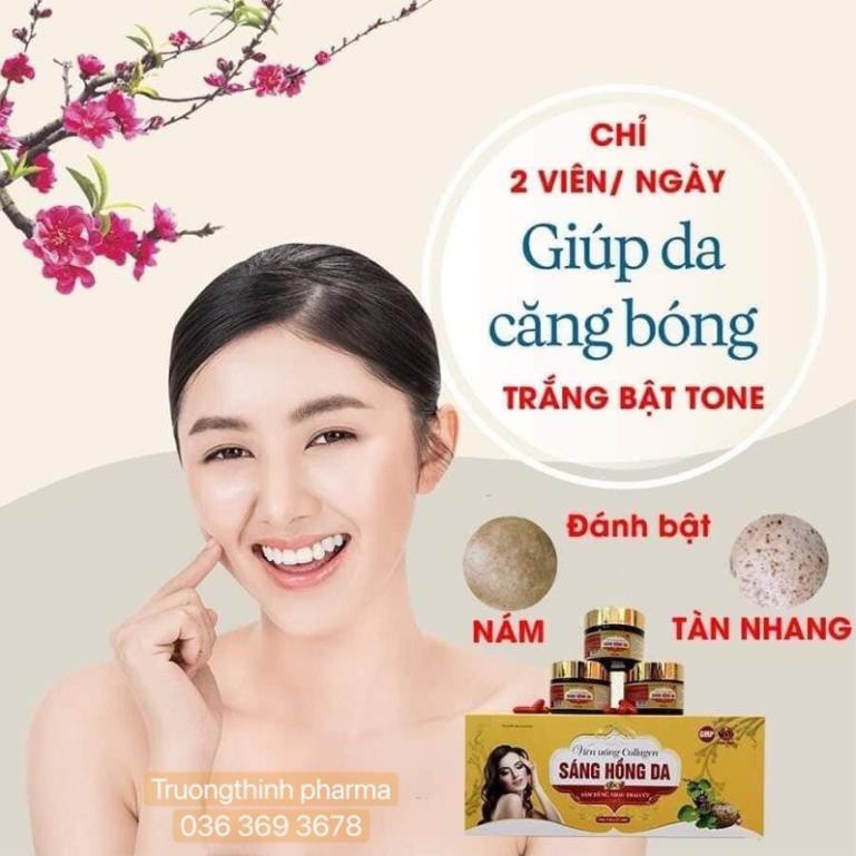 Viên uống sáng hồng da. Mờ nám, sáng da