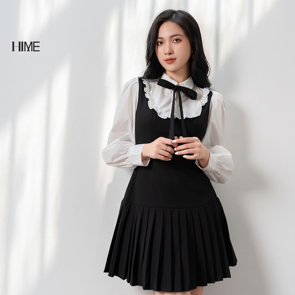 Váy xếp li cổ nơ HIME H018BF3D0123