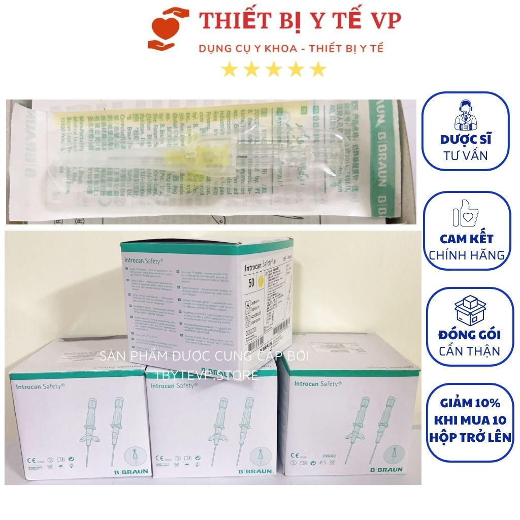 Kim luồn tĩnh mạch 24G Introcan Safety B.Braun (01 Chiếc)