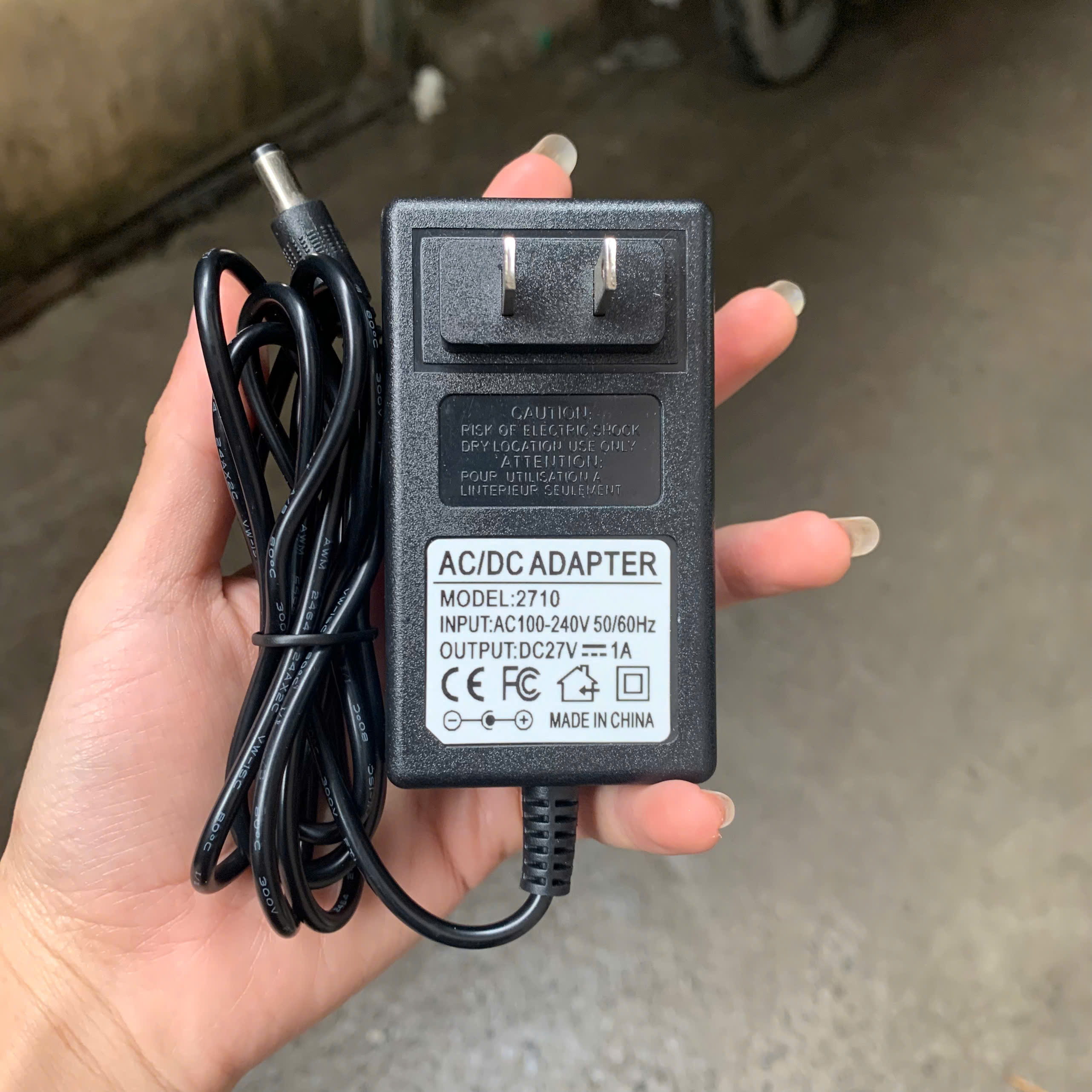 Adapter nguồn 27V-1000mA (27V-1A) bảo hành 12 tháng