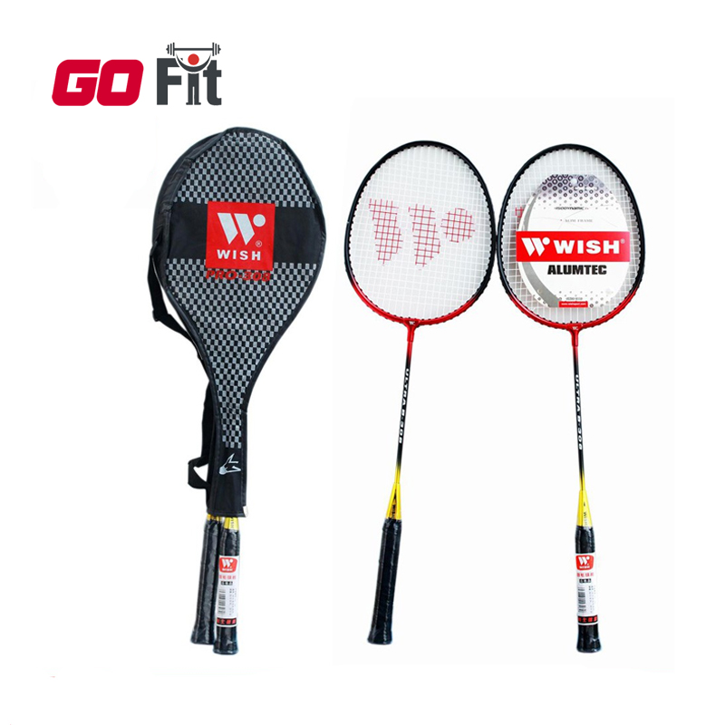 Vợt cầu lông Wish, bộ vợt cầu lông giá rẻ khung cacbon siêu nhẹ