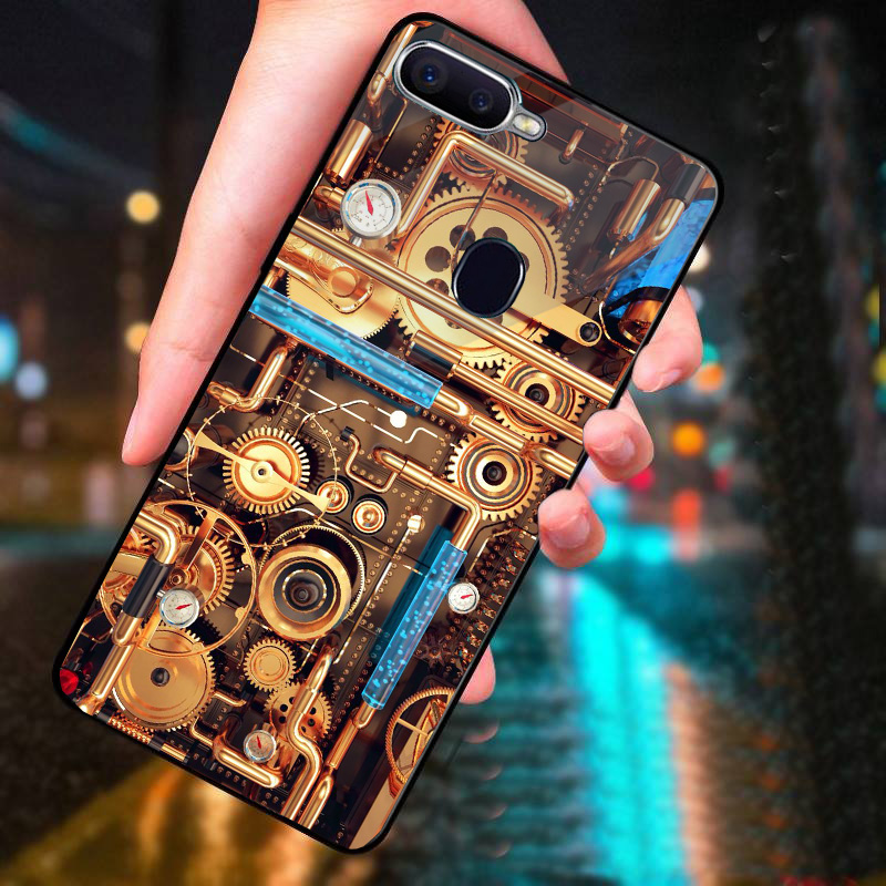 Ốp Lưng OPPO A12/A7/A5s/F9 , REALME 2 PRO mặt kính cường lực cao cấp thiết kế riêng