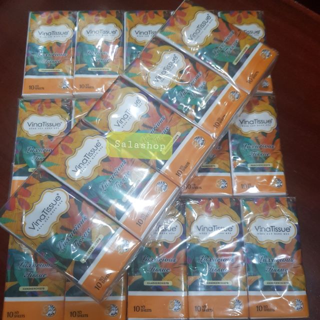 [HCM]Khăn giấy cao cấp VinaTissue lốc 10