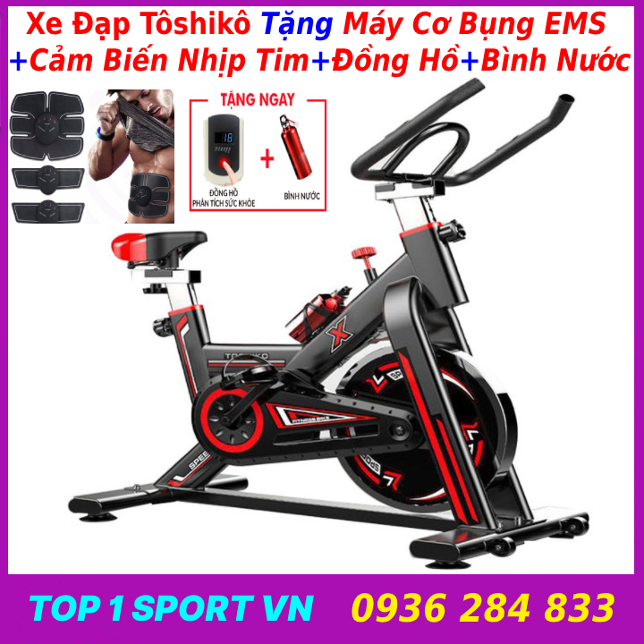 >> SO SÁNH GIÁ MÁY TẬP BỤNG ĐẠP XE | Shopee Lazada Sendo Tiki 20 Xe đạp tập thể dục tại nhà | xe đạp tập gym | xe đạp tập thể thao tại nhà Tôshikô X8 GH709 - tặng máy cơ bụng + bó gối + Đồng hồ 6 chỉ số + cảm biến nhịp tim + bình nước thể thao Xsport - bảo hành 36 tháng