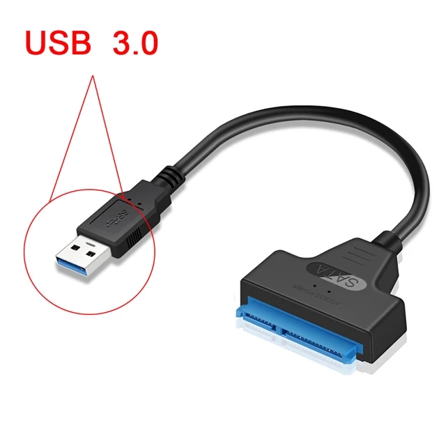 USB Sata cable Sata 3 to USB 3.0 computer cable connector USB 3.0 Sata adapter cable supports 2.5-inch SSD hard drives