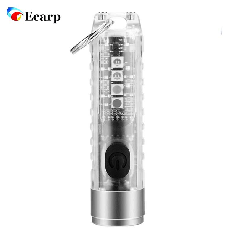S11 Boxed MINI ONE SE Max. 500 Lumen Fluorescence Whitening Agent Detection Durable Plastic Keychain Flashlight，Can Fit In Pocket Or Hand On Keyring