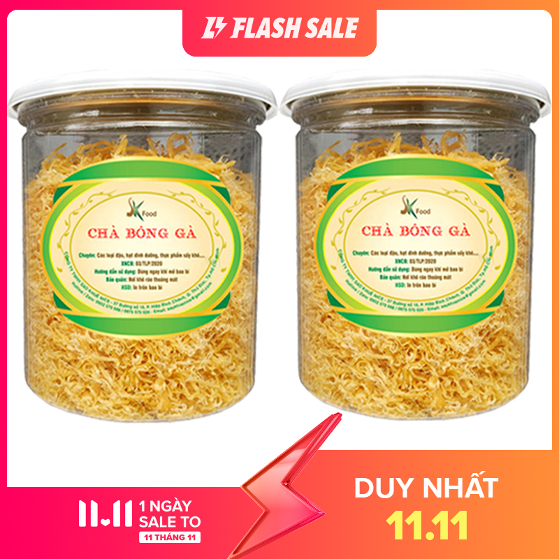 Chà bông gà đặc biệt cho món ăn thêm đậm vị Tổng 2 Hũ 300G Thương Hiệu SK FOOD