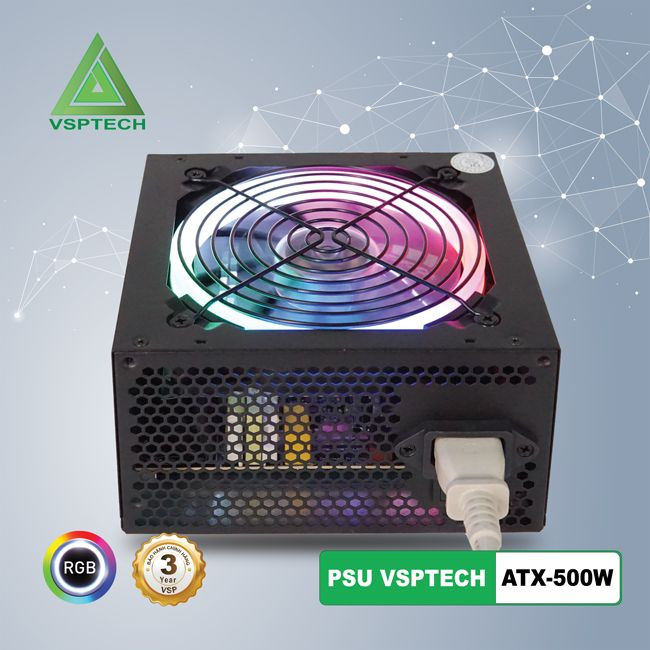 Nguồn VSP ATX-500W LED (500W)