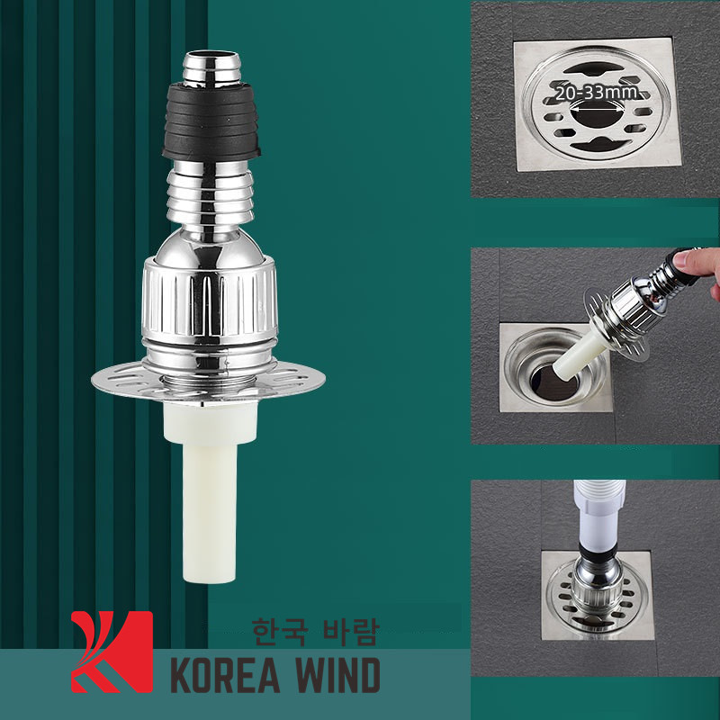 Nắp ống xả máy giặt ngăn mùi, đầu nối ống nước góc 90 độ, đậy kín ga thoát sàn