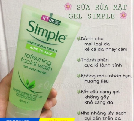 Sữa Rửa Mặt Simple Refreshing Facial Wash 150ml