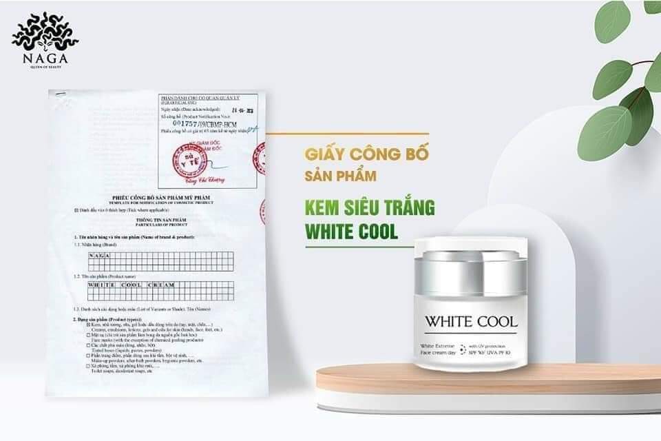 Kem trắng da Naga white cool 30g