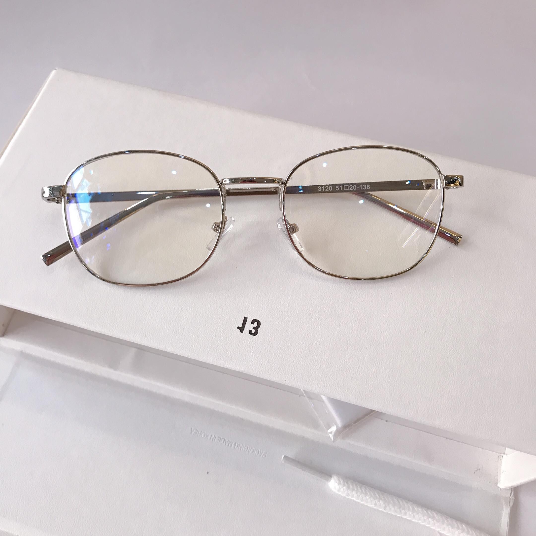 Kính gọng Mắt vuông kim loại Hàn quốc (Nhiều màu)