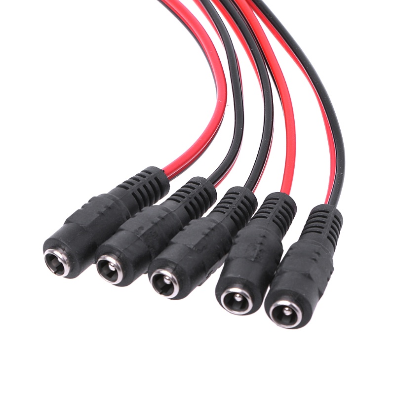 Set 5 dây cáp nguồn dc 5.5x2.1mm 12v 25cm - jack cắm nguồn dc
