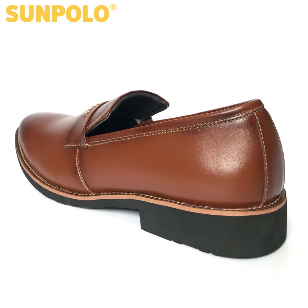 Giày Nam, Giày mọi nam da bò SUNPOLO SPH295 (Nâu)