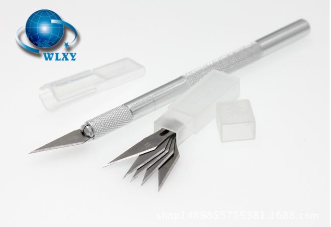 Dao Cắt Bột Nail chuyên dụng -Dao cắt bột nail inox tặng kèm 5 lưỡi dao thay thế