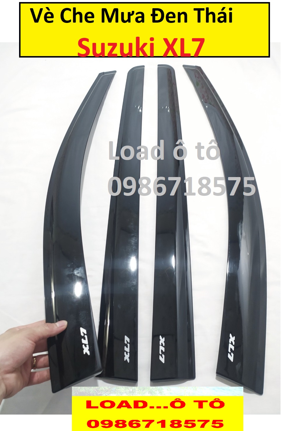 Vè che mưa xe suzuki xl7 2023-2019 mẫu vè đen cao cấp, có trang bị keo dán 3m