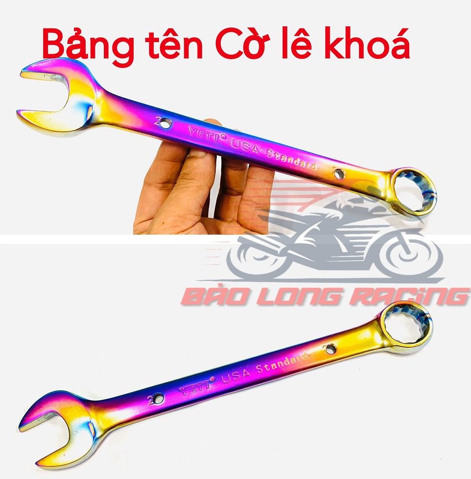 Bảng Tên Khóa Cờ Lê Xi Titan 7 màu trang trí Siêu Đẹp cho xe máy