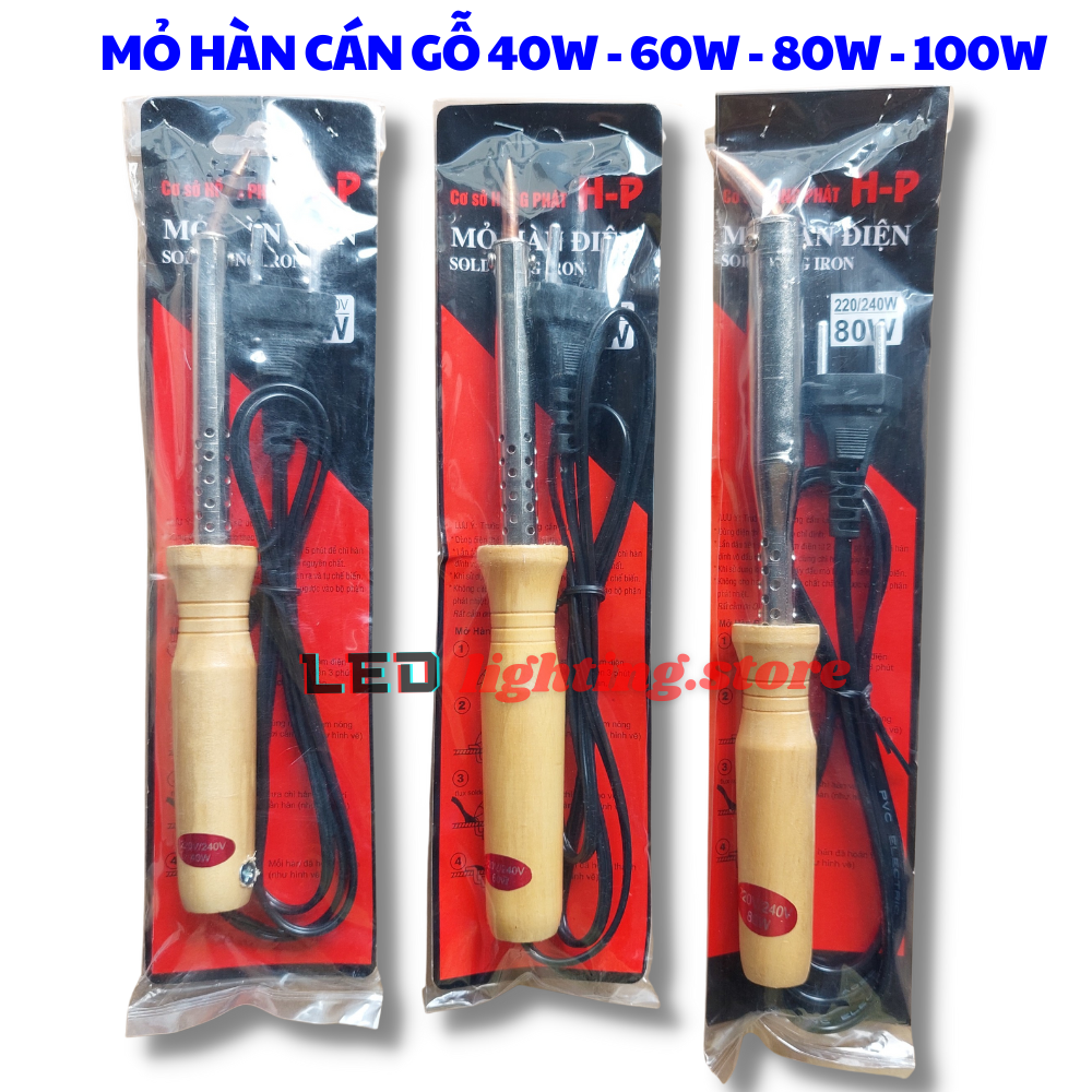 Mỏ hàn Chì Cán Gỗ HP - 40W - 60W - 80W - 100W