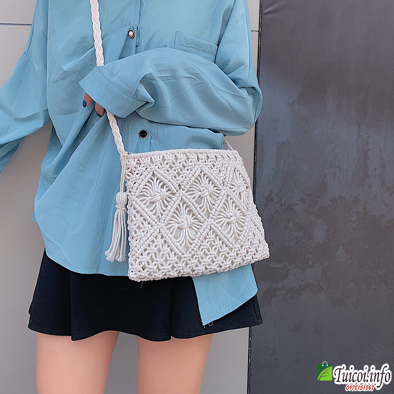 [Giá gốc tận xưởng] Túi len đeo chéo quai xách