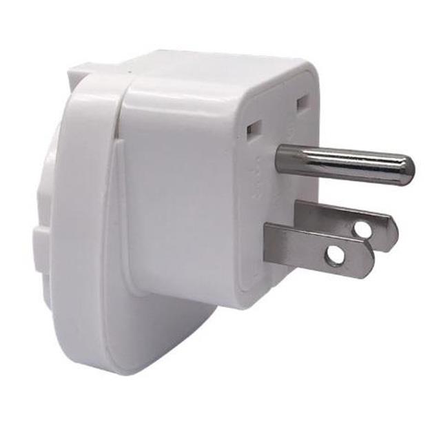 Black white 10A 250V USA 2P E grounded power adaptor plug AU/UK/US/EU to US travel adaptor plug socket converter embedded Type B