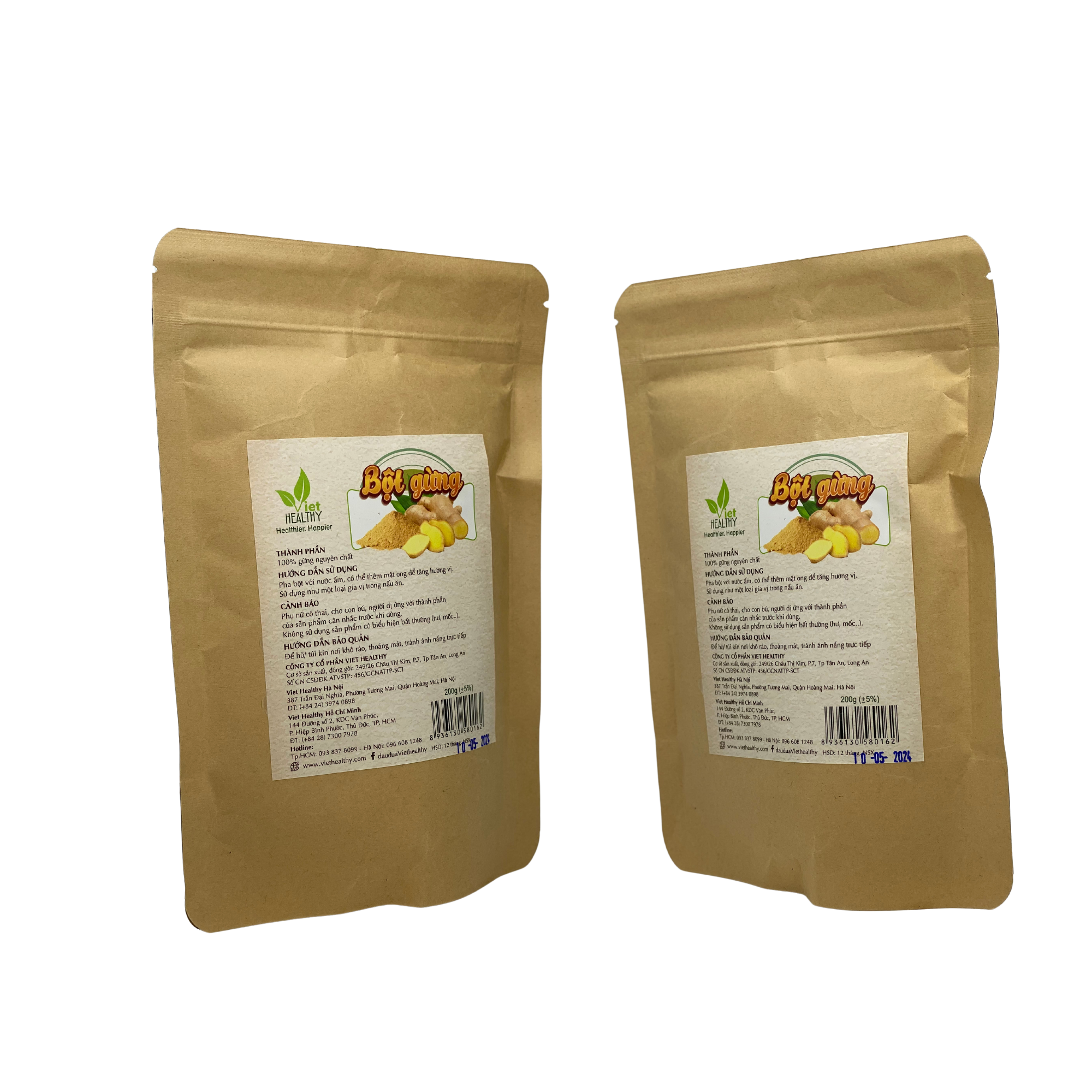 Bột gừng nguyên chất Viet Healthy 200gr