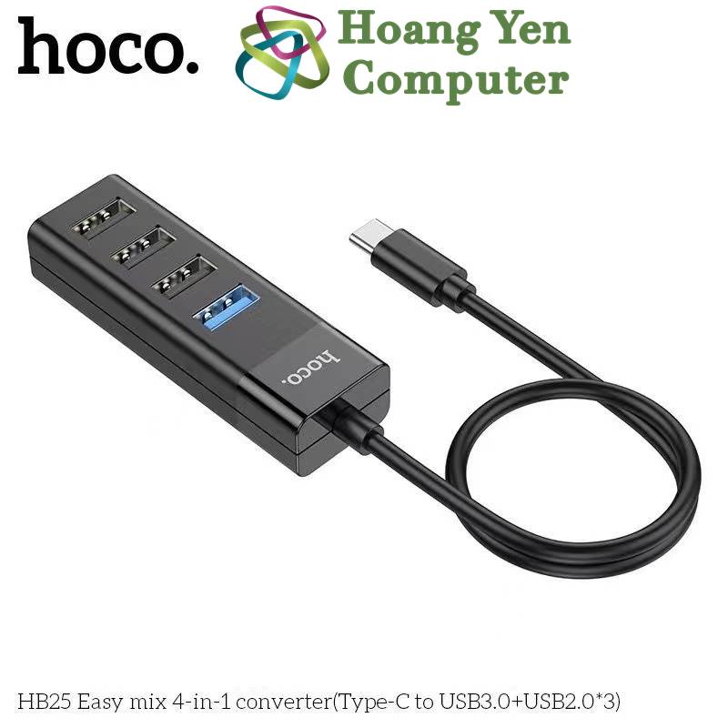 [TYPE C] Hub TYPE C ra USB 4 Cổng Hoco HB25 cho Laptop, Macbook, Điện thoại - BH 1 năm - Hoàng Yến Computer Chưa Có Đánh Giá 0 Đã Bán