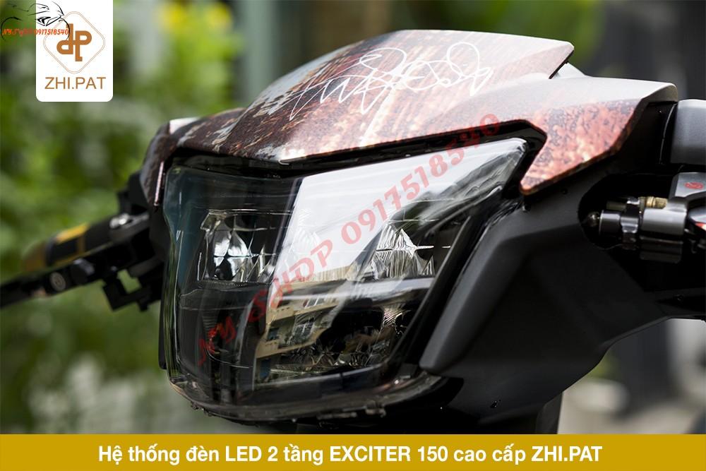 CHÓA LED 2 TẦNG ZHIPAT CHO EXCITER 150 FULL BOX