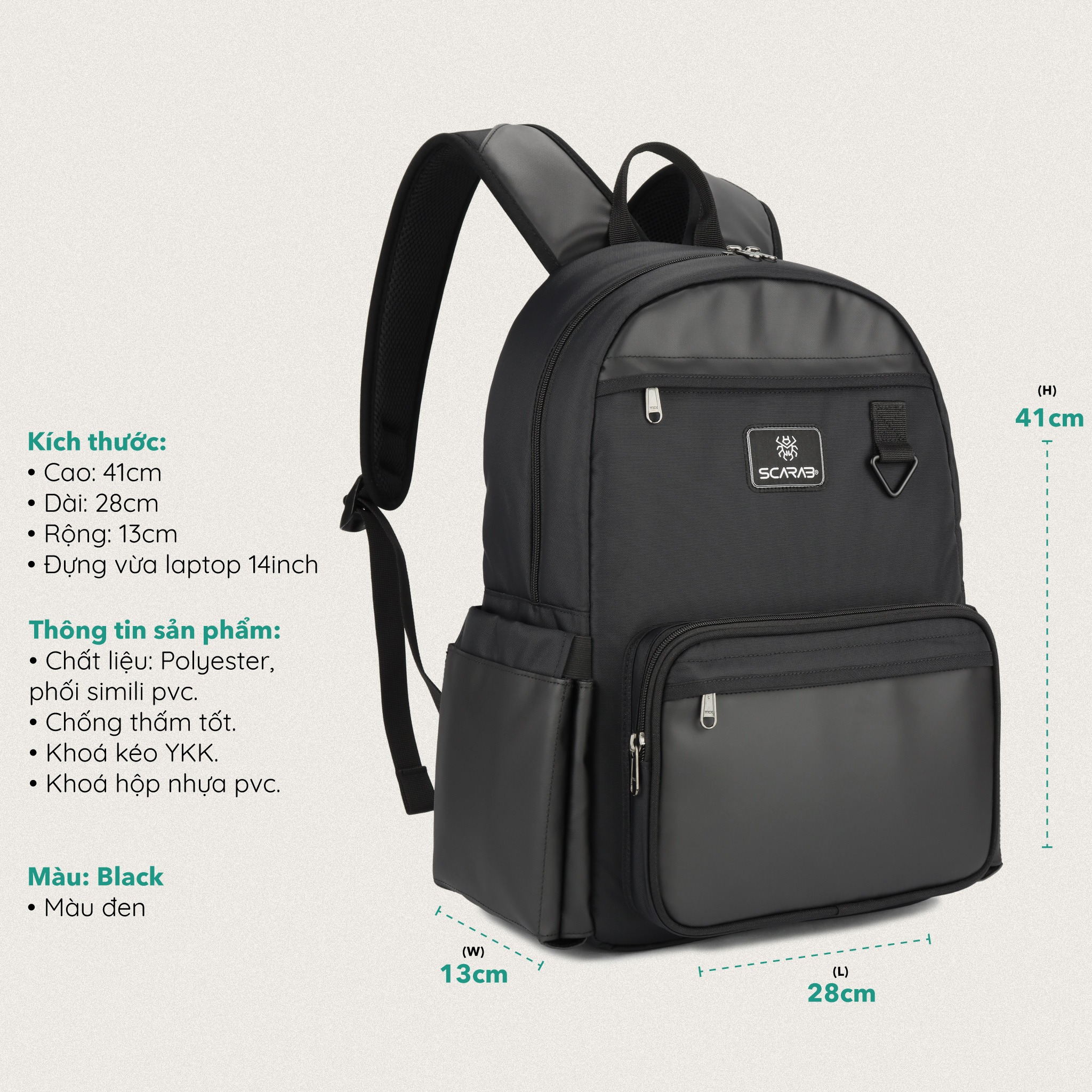 Balo Đi Học, Đi Chơi SCARAB - MULTI™ Unisex