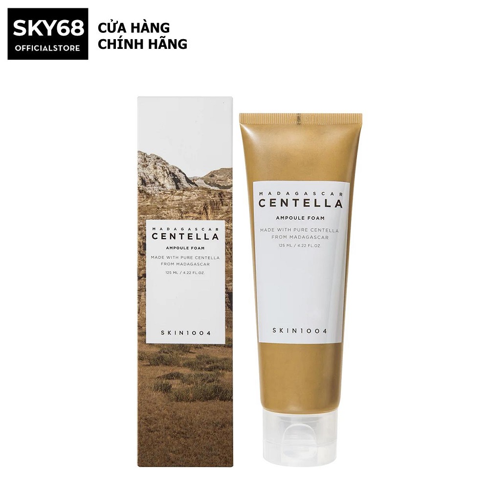 Sữa Rửa Mặt Giảm Mụn Và Làm Sạch Da Chiết Xuất Rau Má Skin1004 Madagascar Centella Ampoule Foam 125ml