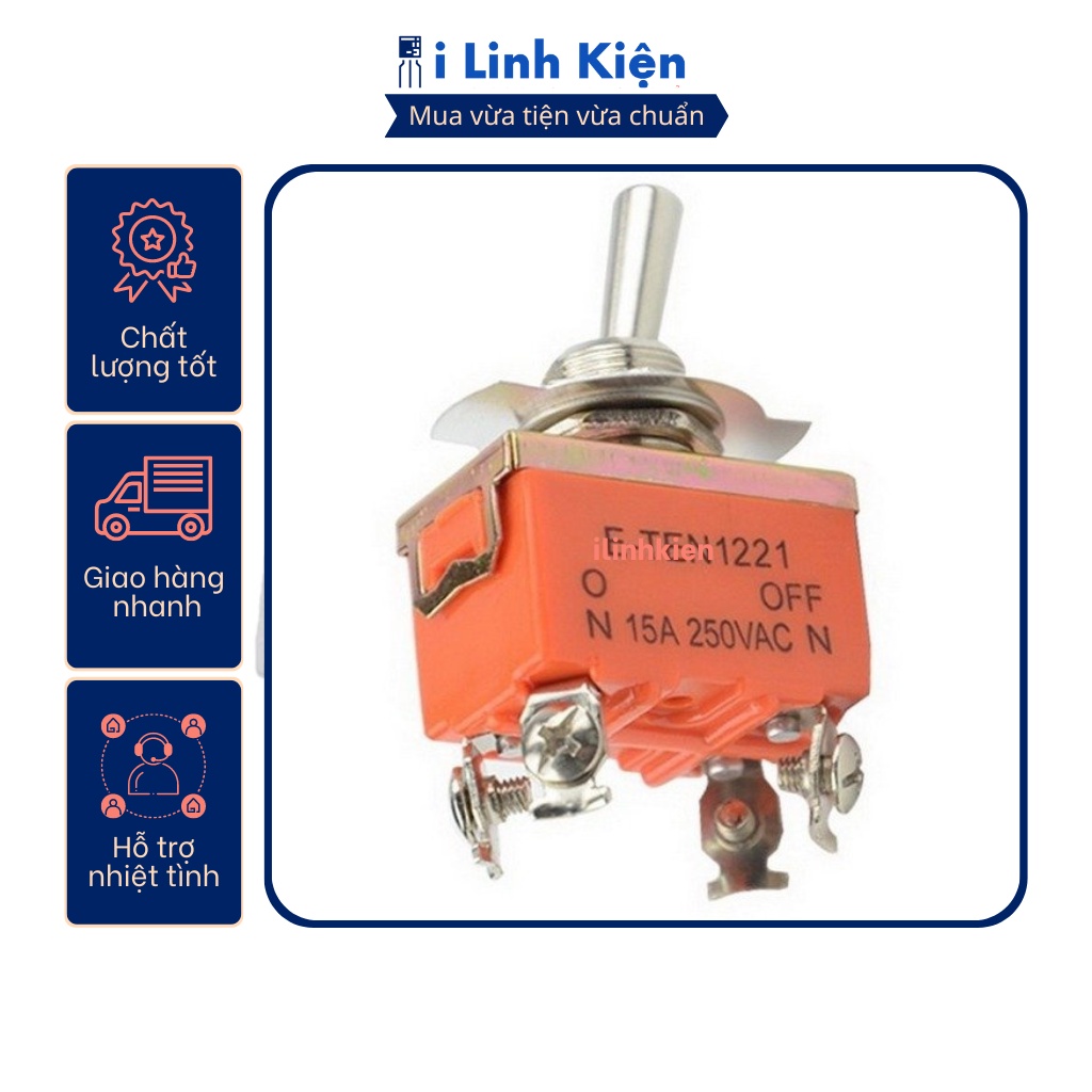 Công tắc gạt đôi e-ten1221 15a 250v 2 chế độ on-off 4p