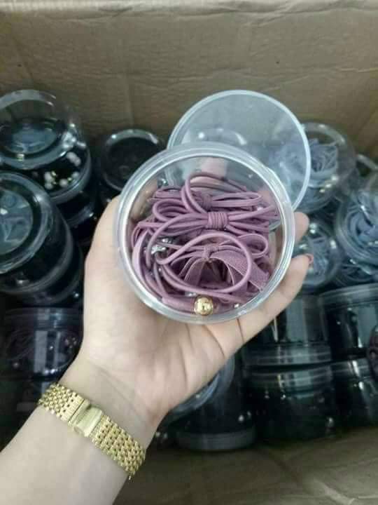 HỘP DÂY BUỘC TÓC NGỌC TRAI ĐẸP ĐÁNG YÊU