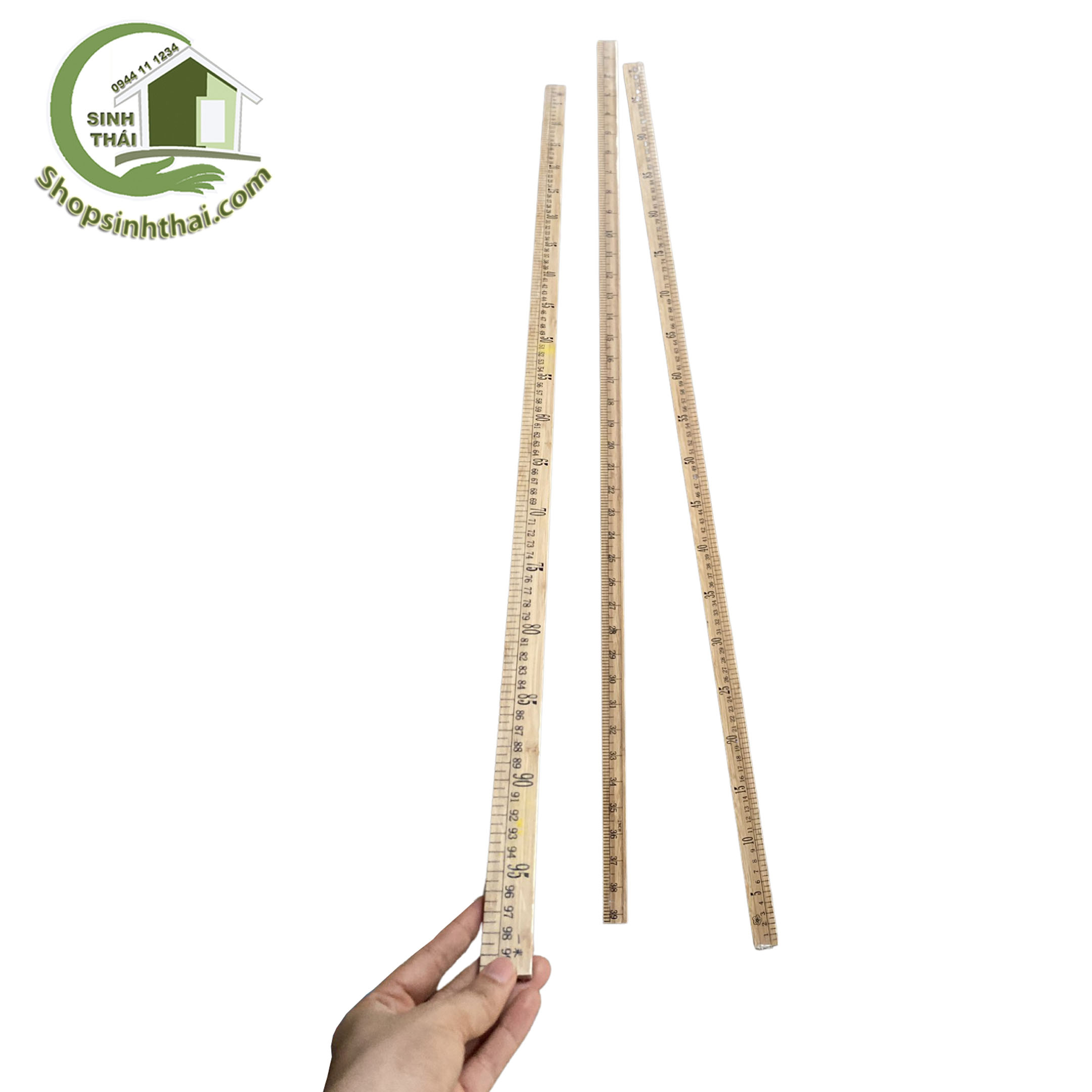 [HCM]Thước gỗ đo mm thước dài 1 mét ( 100cm )