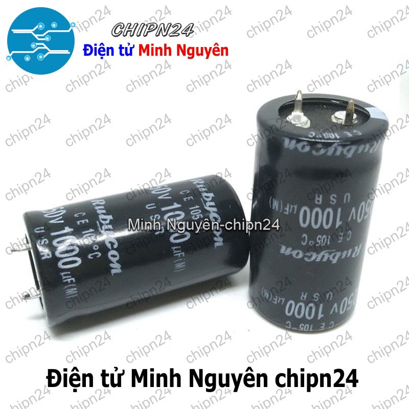 [1 con] (J14) Tụ hóa 1,000uF 250V Đen Rubycon (25x50mm) (1000uF 250V) - HH006148